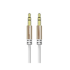 Cablu Audio Extensibil Dudao Jack 3.5 mm (Tata) la Jack 3.5 mm (Tata), aprox. 1.5 M, Alb