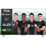 Televizor QLED TCL 127 cm (50inch) 50C635, Ultra HD 4K, Smart Google TV, WiFi, CI+