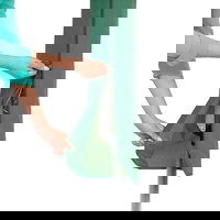 Uscator de rufe rotativ cu 4 brate + cu suport fixare pamant + husa, Brabantia, TopSpinner, 50 m capacitate de uscare, otel, gri metalizat, Brabantia