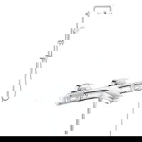 Coloana cada/dus cu termostat, Grohe Grohtherm Performance, palarie 210mm, para dus 1 tip jet,crom(34830000 ,26381001  ), Grohe