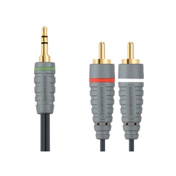 Cablu Audio Stereo Jack 3.5mm tata - 2x RCA tata 1.0 m, Bandridge