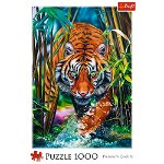 Trefl - Puzzle animale Tigru , Puzzle Adulti, piese 1000, Multicolor