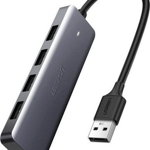 HUB USB Ugreen Adapter 4w1 UGREEN Hub USB do 4x USB 3.0 + USB-C (szary), Ugreen
