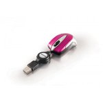 Mouse de notebook Verbatim Go Mini Optical Travel Mouse - Hot Pink 49021