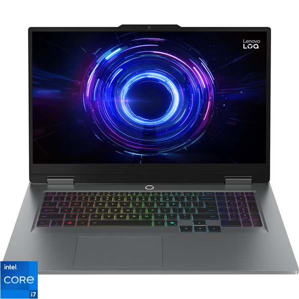 Laptop Lenovo LOQ 17IRX10, Intel Core i7-13650HX, 17.3 inch, RAM 16GB, SSD 1TB, nVidia GeForce RTX 5060 8GB, No OS, Luna Grey