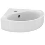 Lavoar baie pe colt alb 48 cm, orificiu baterie si preaplin, Ideal Standard Connect Space, Ideal Standard