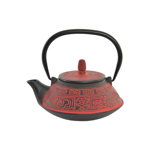 Ceainic DKD Home Decor Roșu Negru Fontă (800 ml)