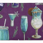 Caroline`s Treasures Băuturi și cocktail-uri Purple Machine lavabile memory foam Mat Mltcl 19 X 27, 