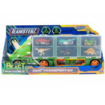 Transportator Dino cu masini si figurine, Teamsterz Beast Machines, Teamsterz