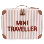 Valiza pentru copii Childhome Mini Traveller Nude Alb, Childhome