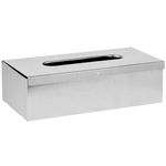 Cutie decorativa din inox pentru servetele Pufo Classic, 25 x 13 cm, argintiu, Pufo