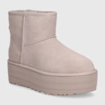 UGG cizme de zapada din piele intoarsa Classic Mini Platform culoarea violet, 1134991-PSK, Ugg