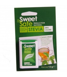 INDULCITOR NATURAL STEVIE TABLETE 200CPR SWEET&SAFE SLY NUTRITIA, SLY NUTRITIA