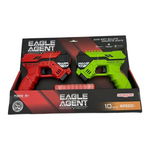 Set 2 pistoale Eagle Agent safe soft bullets, 36.5×26cm, multicolor, +6ani, en-gros, 