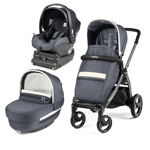 Carucior 3 In 1, Peg Perego, Book Plus S, Titania, baza i-Size inclusa, Luxe Mirage, Peg Perego