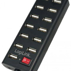 Hub UA0126 13 x USB Negru, LogiLink