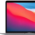 Laptop Apple MacBook Air (Procesor Apple M1 (12M Cache, up to 3.20 GHz), 13.3inch, Retina, 8GB, 256GB SSD, Integrated M1 Graphics, Mac OS Big Sur, Layout INT, Gri), Apple