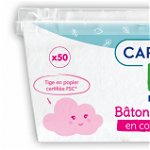 Betisoare cu bumbac BIO securizate pentru bebelusi Carryboo, Carryboo