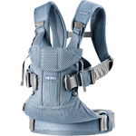 Marsupiu anatomic cu multiple pozitii de purtare BabyBjorn One Air, Slate Blue, 3D Mesh, BabyBjorn