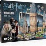 Puzzle 3D Harry Potter, Great Hall, Wrebbit 3D, 850 piese, Tactic