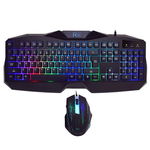 Kit tastatura si mouse gaming, iluminata, USB, 104 taste, Rii, Rii tek