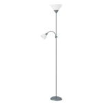 Lampadar Action argintiu, 1 x E27,1xE14, 100W/25W, 1.8 m, Rabalux