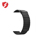 Curea Apple Watch 42mm Series 1,2,3,4 sau 5 de 44mm piele neagra tip Milanese Loop cu inchidere magnetica, Smart Protection