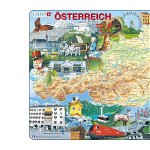 Puzzle Larsen - Map Of Austria (Deutsch), 72 piese (K20-DE), Larsen