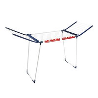 Uscator de rufe, 55 x 167 x 87 cm, metal/plastic, Alb/Albastru