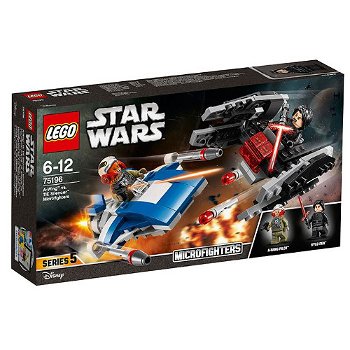 Set de constructie LEGO Star Wars A-Wing contra TIE Silencer Microfighters