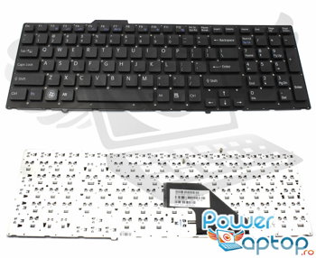 Tastatura neagra Sony Vaio VPC F13 layout US fara rama enter mic