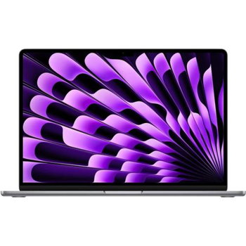 Laptop Apple MacBook Air 15 (Procesor Apple M2 (8-core CPU), 15.3inch Liquid Retina, 8GB, 256GB SSD, Apple M2 10-core GPU, Mac OS Ventura, Layout US, Gri) + adaptor priza US - EU, Apple