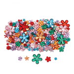 Bijuterii strălucitoare tip flori - 300 buc, Jucaresti