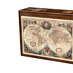 Puzzle D-Toys - Antique World Map, 1.000 piese (Dtoys-75710), D-Toys