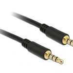 Cablu Delock stereo jack 3.5mm 4 pini Negru T-T 5m 83438 83438