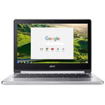 Laptop 2 in 1 Acer Chromebook CB5-312T cu procesor MTK Quad Core MT8173 2.10 GHz, 13", Full HD, Touch, 4GB, 64GB eMMC, PowerVR GX6250, Chrome OS, Silver