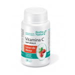 Vitamina C naturala cu extract de Macese, 30 comprimate masticabile, Rotta Natura