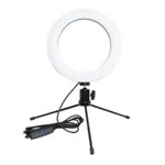 Lampa LED Ring Light, 16cm, Gonga® Negru/Alb