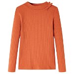 Tricou pentru copii cu mâneci lungi, portocaliu ars, 92, vidaXL