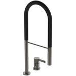Baterie bucatarie cu pipa flexibila Ideal Standard Gusto 142 gri - negru semi-profesionala