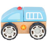 Wooden Blocks Small Vehicle Police Car, iWood