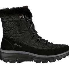 Ghete sport, dama, SKECHERS EASY GOING- MORO STREET 167204-BLK negru, textil, SKECHERS