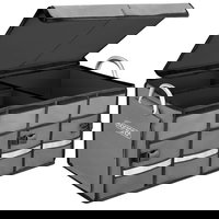 Cutie organizare portbagaj, impermeabila, pliabila, 3 compartimente, buzunare exterioare, 63 l, 60 x 35 x 30, 