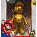 Figurina de colectie Super Mario Bros, 14 cm, Super Mario Gold