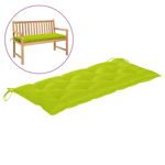 Perna banca de gradina verde aprins vidaXL, 120x50x7 cm, textil oxford, 1.2 kg