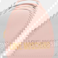 Rucsac de piele ecologica cu logo metalic, Love Moschino