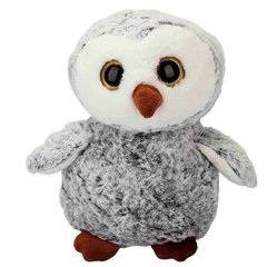 Jucarie de plus, Puffy Friends, Bufnita, Maro, 30 cm, Puffy Friends