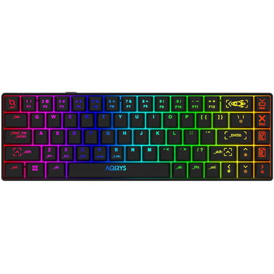 Tastatura mecanica 65% AQIRYS Mira, wireless/bluetooth/wired, switch-uri Outemu Red, 68 de taste, US layout, neara