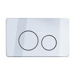 Buton de actionare rezervor WC, Balneo, OXO, crom ABS Se potriveste cu cadre Balneo Fix Frame, durabilitate lunga, capacitatea de a economisi apa datorita celor doua placi, design atemporal