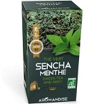 Ceai verde Sencha cu menta bio 18 pliculete x 2g, Aromandise, Aromandise